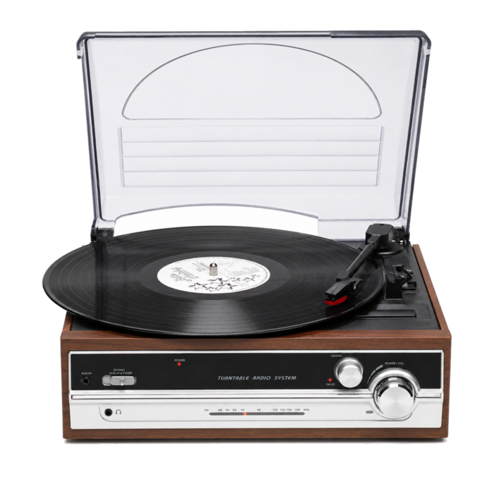 Denver Retro platenspeler - Ingebouwde Speakers - FM Radio - Auto-stop Functie - AUX - Phono - VPR190