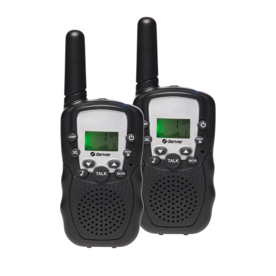 Denver Walkietalkie - 8 kanalen - Tot 5km bereik - Set van 2 - Zaklamp - WTA449