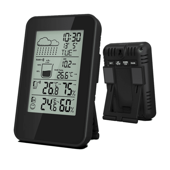 Denver Weerstation - Binnen & Buiten - Hygrometer - Regenmeter - Temperatuur
