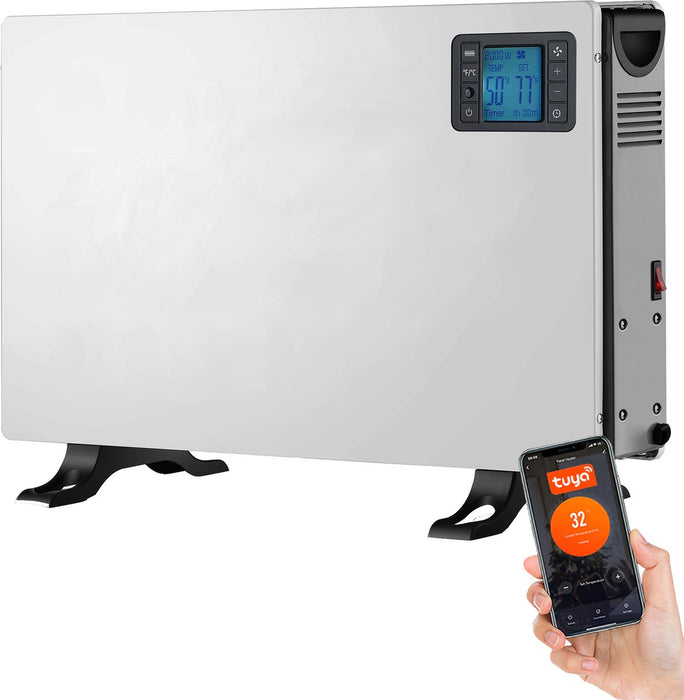 Denver Elektrische Kachel - 750/ 1250/2000W - Timer - Temperatuurinstellingen - Tuya App - Thermostaat - Convector Kachel - Google Assistant & Amazon Alexa - SCH2105