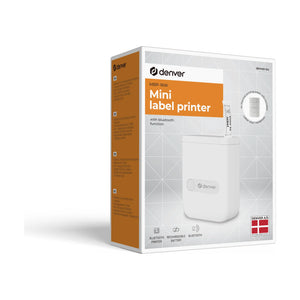 Verpakking van de Denver MBP16 mini labelprinter