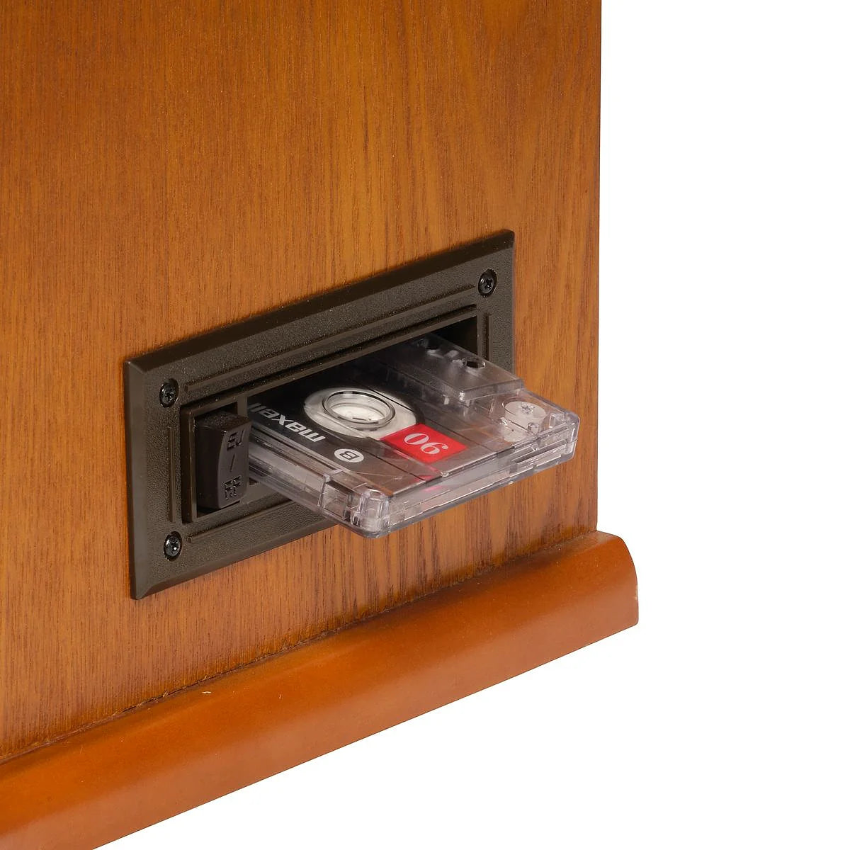 Cassettedeck in de zijkant